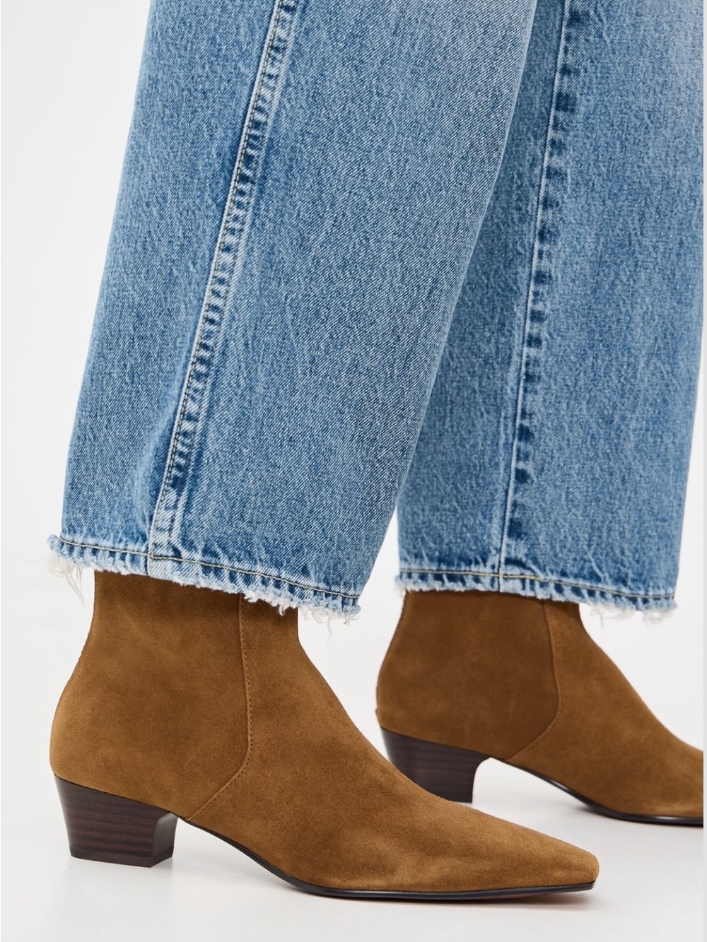 NWOB MADEWELL Women’s The Lexie Ankle Boot in Warm Chestnut Suede Size 7 no box